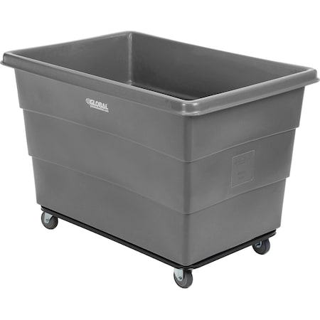 Global Industrial 20 Bushel Plastic Bulk Box Truck, Steel Chassis Base, Gray, 50-2/5L x 34-3/5W x 35-3/5H 800316GY